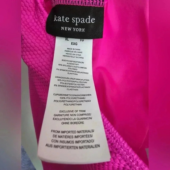 Kate Spade Vivid Snapdragon Scalloped One Piece Swim suit Size XL - Picture 5 of 5